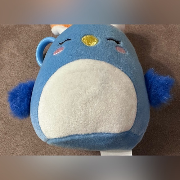 Kellytoy Bebe the Bluebird Squishmallow Clip-on Backpack Stuffed Plush Toy 5” - Picture 7 of 16